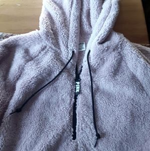 Pink sherpa zip up